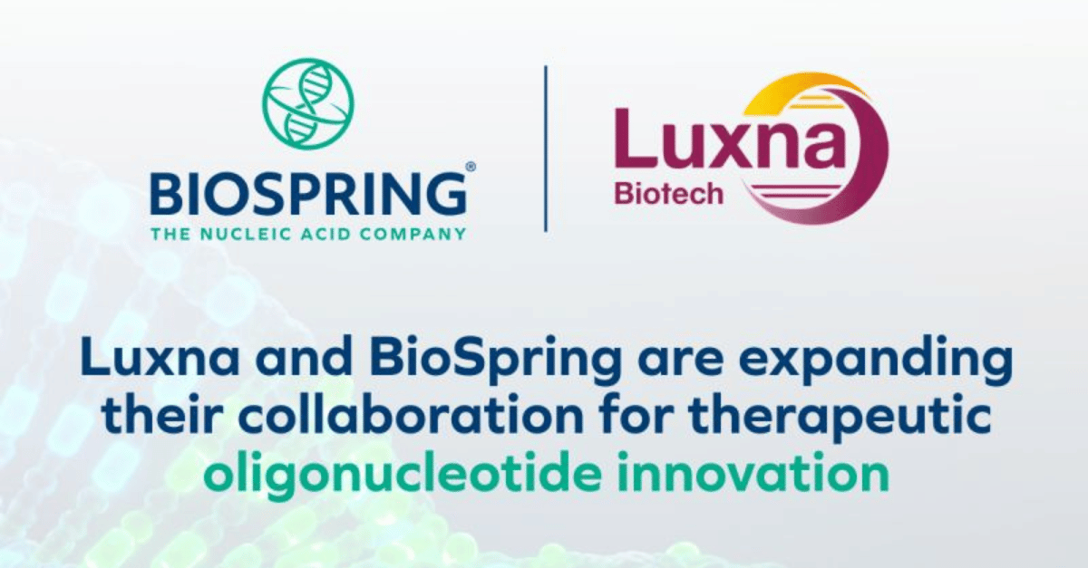 Bio Spring BioSpring Expands Luxna Collaboration to Add GuNA™ Chemistry ...